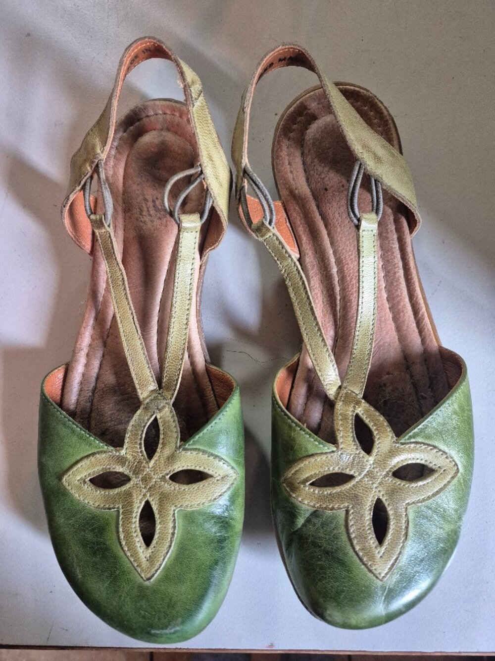 Jafa 134 Slingback Mary Jane Leather Sandals Size 39